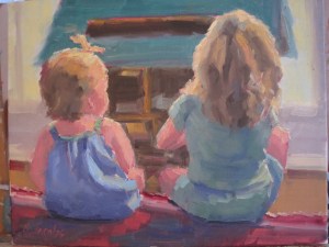 "Playing Together"--11X14 Oil on Canvas